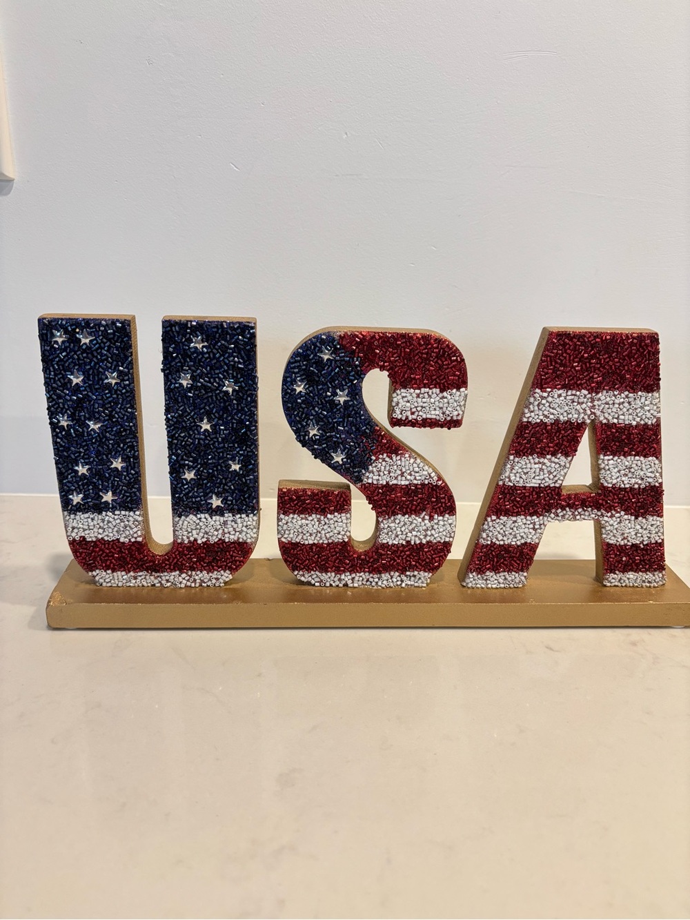 Americana USA wooden stand sign